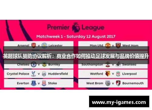 英超球队赞助协议解析：商业合作如何推动足球发展与品牌价值提升
